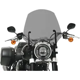 Mep5273 Memphis Shades El Paso Windshield - 17 Inch 9 Headlight Cutout Black Smoke