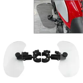 Moto Efg 550727517010 Universal Small Side Knee Pads Windshield Wind Deflector Windscreen Clear