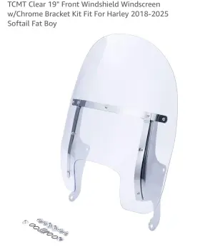 Fatboy-1822-c Motorcyclescreens Harley Davidson Softail Fat Boy 114 2018-2025 Windscreen Windshield Chopper