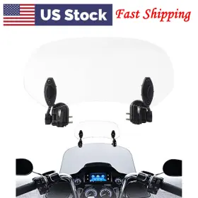 77us Motorshop 423224821037 Clip-on Windshield Extension Spoiler Windscreen Deflector Adjust Universal Us