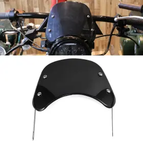 77usa Motorshop 550717399534 Front Headlight Windshield Windscreen Universal For 5-7ftft Round Headlamp Black