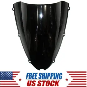 Motorshop168 550718739964 Abs Plastic Windshield Windscreen For Kawasaki Ninja Zx6r Zx10r Dark Smoke Black