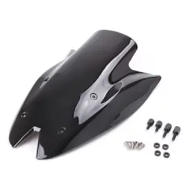 Tube-65yf076 Motorshop168 Double Bubble Windscreen Black Front Motorcycle For Kawasaki Z1000 2010-2013 Abs