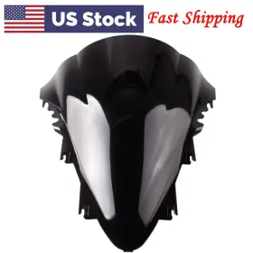 Mto 420028203960 Motorcycle Windscreen Windshield Fit Yamaha Yzf R1 2007 2008 Double Bubble Black
