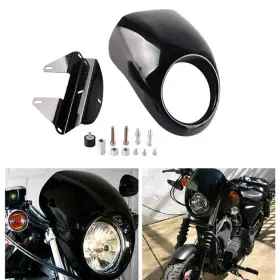 Mto 550743987347 5-3/4 Inch For Harley Sportster Dyna Glide Headlight Cowl Fairing Mask Visor Cover