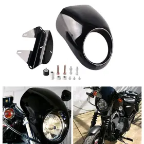 Mto 550749869401 5-3/4 Inch For Harley Sportster Dyna Glide Headlight Cowl Fairing Mask Visor Cover