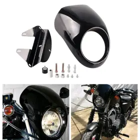 Mto 611000314662 Fit Harley Sportster Dyna Glide 5-3/4 Inch Headlight Cowl Fairing Mask Visor Cover
