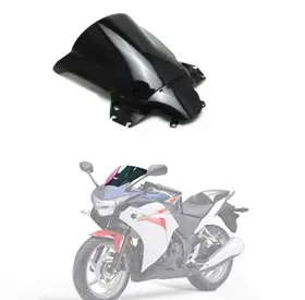 Ws-001-h0213 Mzy Moto Front Motorcycle Windshield Windscreen For Honda Cbr250r 2011-2013 2012 Black