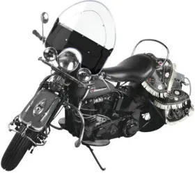 Natn2203 N2203 National Cycle Vintage-style Beaded Windshield Black