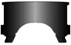 23013 National Cycle Replacement Notched Lower Windows For Heavy Duty Windshields - Bl