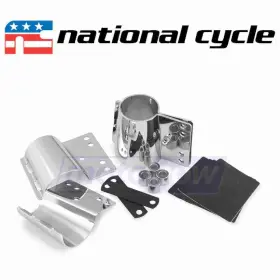 Bg5h National Cycle Mn/bg5h Narrow Heavy Duty And Dakota 4.5 Mm Thick Windshield Mount Kit Bz