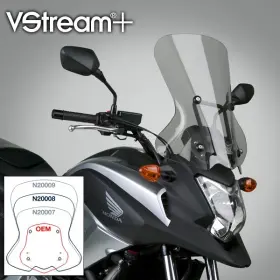 N20008 National Cycle Vstream Windshield - 18.50 Inch Light Tint