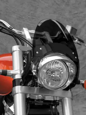 N2555-002 National Cycle Flyscreen Straight - Black/dark Tint Motorcycle Street Bike
