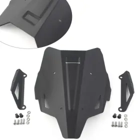 Onestart 996812411403 Windshield Windscreen For Yamaha Mt-07/fz-07 2021-2022 Wind Deflector Black