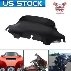 Acc-2273hl02907-mg Oumurs 8 Inch Dark Wave Windshield For Harley Touring Street Glide Ultra Classic 1996-2013
