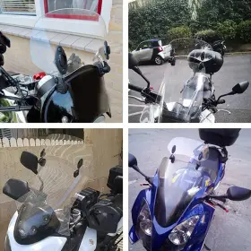 Wwd-fzd-89111 Oxilam-advanced New Motorcycle Universal Clip On Windshield Wind Screen Deflector Extension Spoi