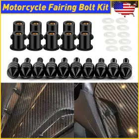 Wwd-ccc-64820 Oxilam For Universal Motorcycles - Black Fairing Spike Screws 5mm