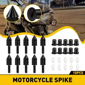Xpd-kdm-68120 Oxilam Black Motorcycle 5mm Spike Windscreen Windshield Bolt Screws Nut Replacement Kit