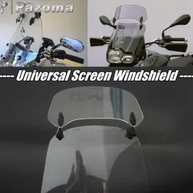 Ww-010-cl Pazomaracing Clear Screen Windshield Spoiler Air Deflector For Harley Road King Yamaha Suzuki