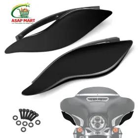 Pbymt 703145780584 Side Wings Air Deflectors Fairing Wing Windshield 14 Blk Black