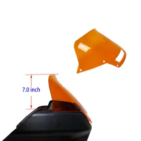 Powerjames 705001 7.0 Inch Baja Orange Windshield For Harley Softail Low Rider St Ei Diabo 22- 23