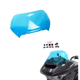 705039 Powerjames 10.0 Inch Blue Pmma Outer Fairing Windshield Fits Harley 2025 Fltrx Flhx Fltrse