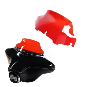 705046 Powerjames Pmma Red 8.0 Inch Windshield Windscreen Fits 96-2013 Touring Ultra Limited Flht Flhx