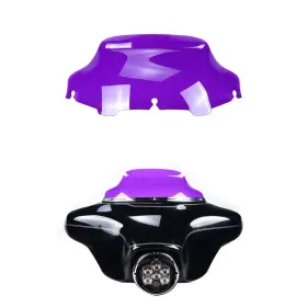 705047 Powerjames 8.0 Inch Purple Pmma Windshield Windscreen Fits Harley 96-13 Street Glide Flhxs Flhx