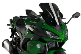 20471n Puig 3mm Racing Windscreen Black For Kawasaki Ninja 1000