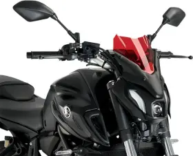 20618r Puig Naked New Gen Sport Windscreen Red #20618r Fits Yamaha Mt-07 2021