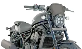 20822n Puig Aluminium Frontal Plate Black Honda 1100 Rebel #
