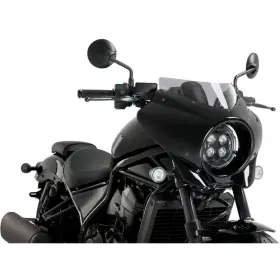 21460f Puig Mirage Semi-fairing - Dark Smoke Sport / Gloss Black Housing