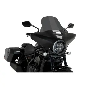 Puig 21545f High-road Touring Screen Fits Honda Cmx 1100t Rebel Ft23 - Dark Smoke