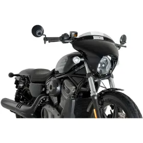 21913h Puig Batwing Sml Fairing Windshield - Smoke Sport/gloss Black