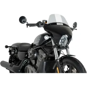 21914h Puig Batwing Sml Fairing Windshield - Smoke Touring/gloss Black