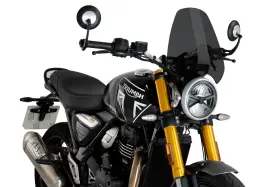 21933f Puig Sport Screen 2024- Triumph Scrambler 400x Dark Smoke P/n