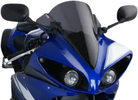 4935f Puig Racing Screen Dk Smk R1 09 Fits Yamaha Yzf-r1 Le Gray