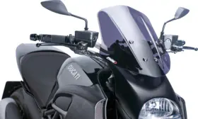 561-1064d Puig 5655f Touring Windscreen Dark Smoke #5655f Ducati Diavel