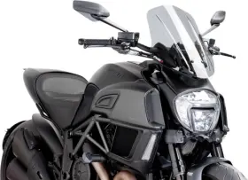 7570h Puig Naked Touring Windscreen - Smoke Ducati Diavel Carbon Etc