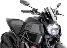 7592f Puig Naked New Generation Windshield Dark Smoke Fits Ducati Diavel Titanium D