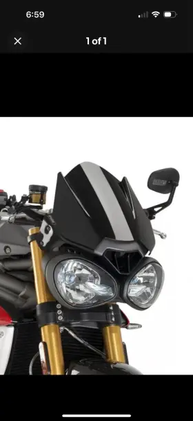 8929n Puig Windscreen Triumph 2016-2020 Speed Triple 1050 2017-2020 Street 765