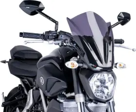 9667f Puig Hi-tech Parts Naked New Generation Touring Windscreen - Dark Smoke