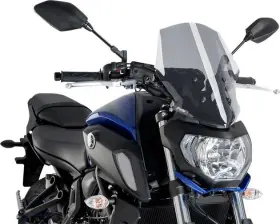 Mt-07 Puig 9667h Naked Touring Windscreen Light Smoke #9667h Fits Yamaha 2018-2020