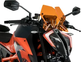 20425t Puig Hi-tech Parts New Generation Windscreen - 10-1/2 Inch Orange 1290