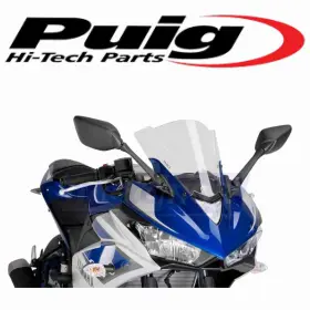Mx7j Puig Mn/mx7j Racing Windscreen For 2017-2018 Yamaha Yzf-r3 Abs - Windshield Rv