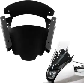 Lk-klr02 Rearace Motorcycle Rally Dash Kit Height Adjust Windshield For Kawasaki Klr650 2008-18