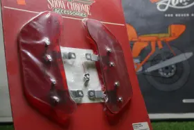 52-662l Show Chrome Lower Side Wind Deflector - Red Gl1800 Goldwing