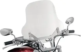 Bw18-c Slipstreamer Billet B-wing Windshield 18 Inch Clear/chrome #bw18-c