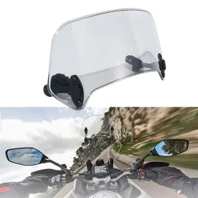 Se0165 Sopineko Universal Motorcycle Windshield Extension Adjustable Spoiler Windscreen Exten