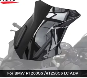 Soyavision 760932389344 Black Motorcycle Windshield Windscreen For 2013-2024 Bmw R1200gs Lc Adv R1250gs